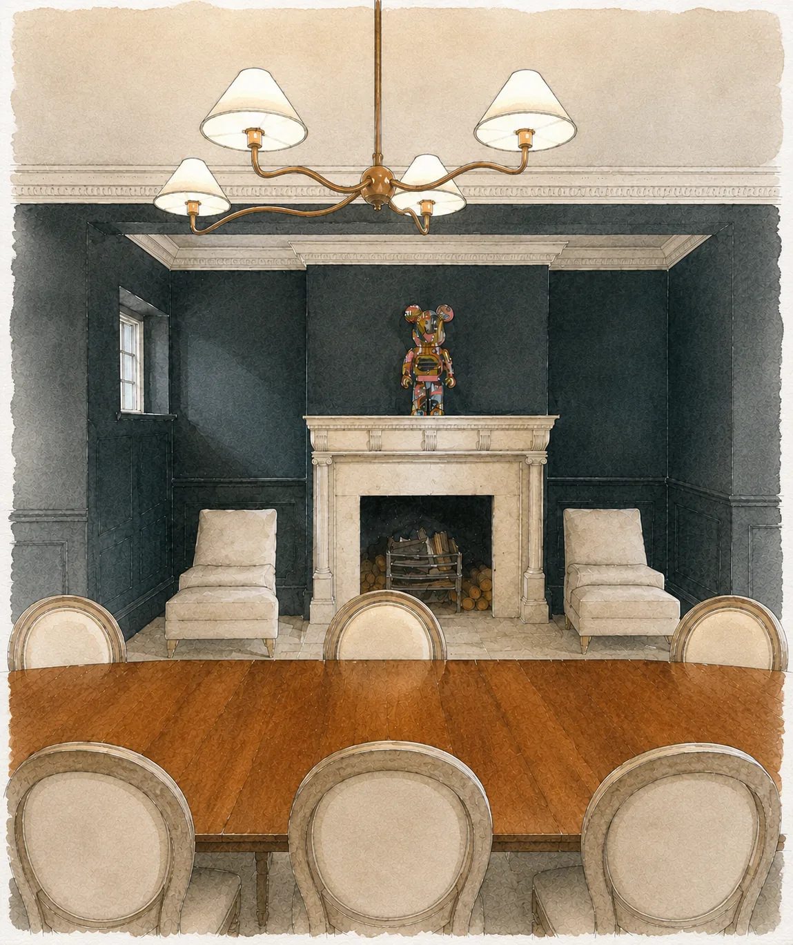Hampstead Cottage dining room concept render
